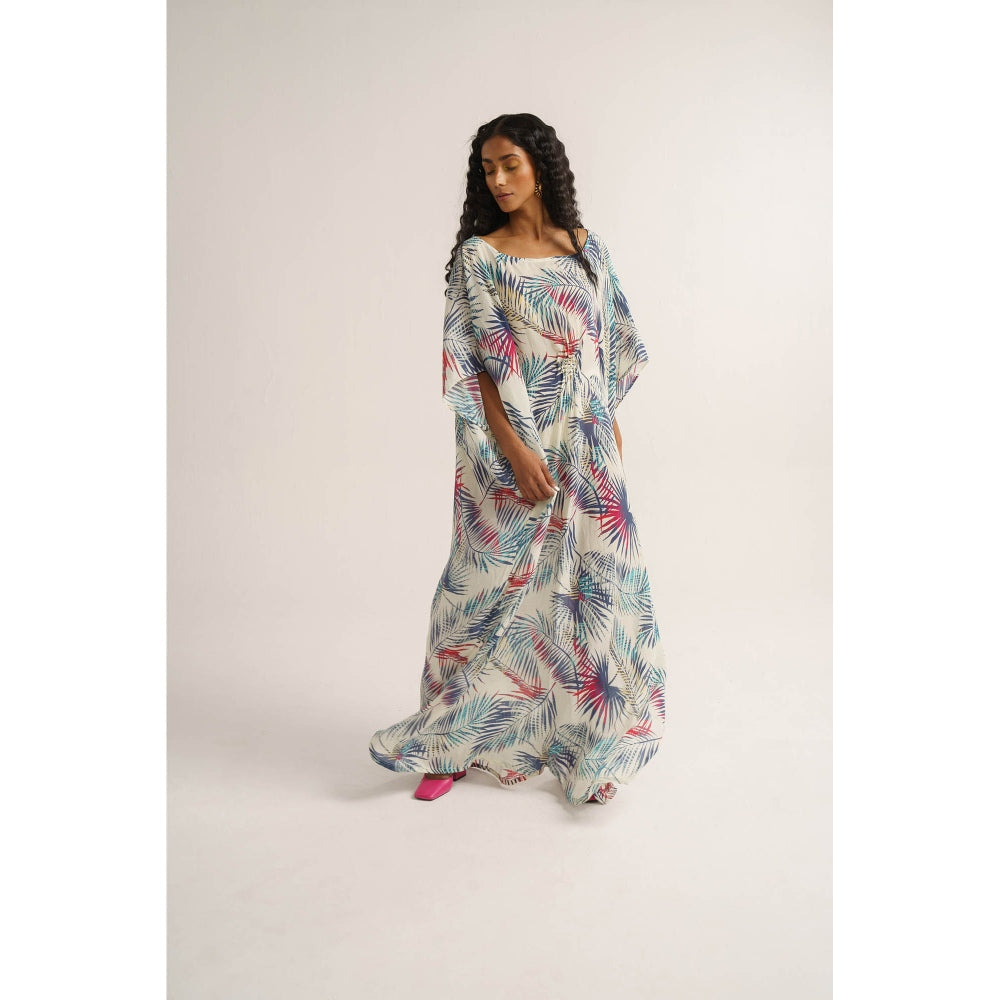 Vishala Shree White Squill Kaftan Dress