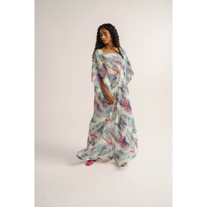 Vishala Shree White Squill Kaftan Dress