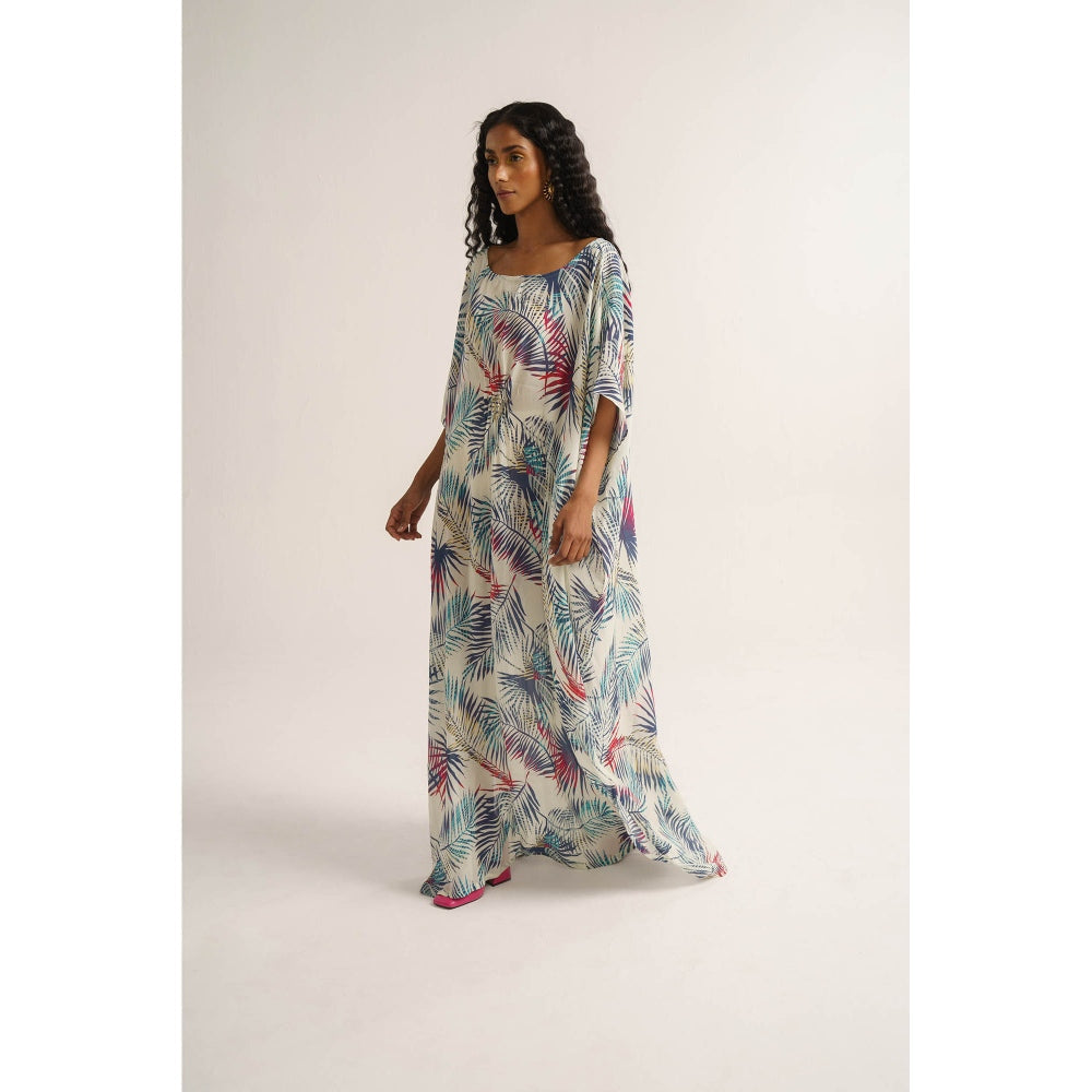 Vishala Shree White Squill Kaftan Dress