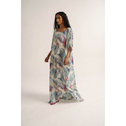 Vishala Shree White Squill Kaftan Dress
