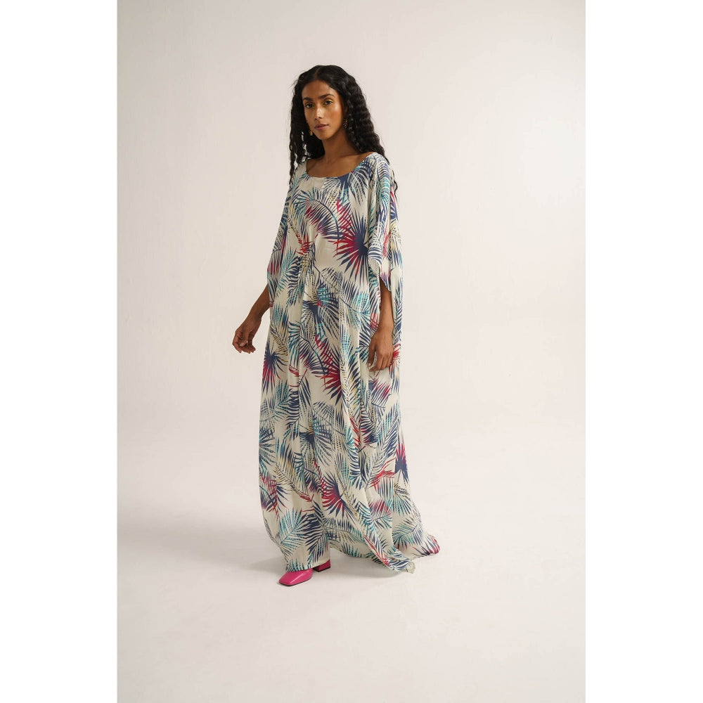 Vishala Shree White Squill Kaftan Dress