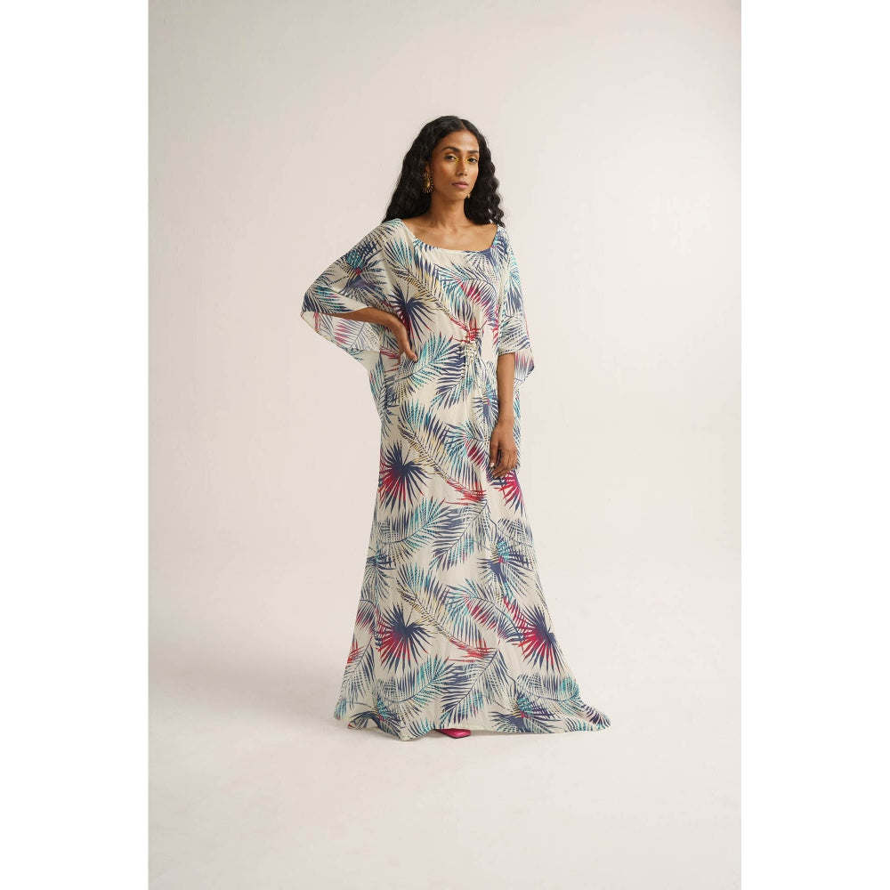 Vishala Shree White Squill Kaftan Dress
