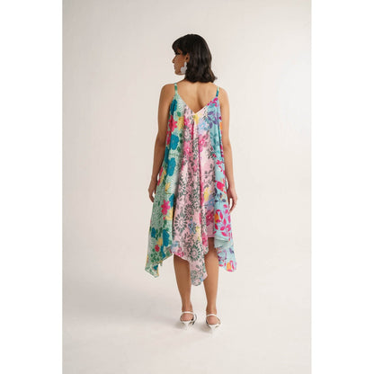 Vishala Shree Multi-Colour Lotus Midi Dress