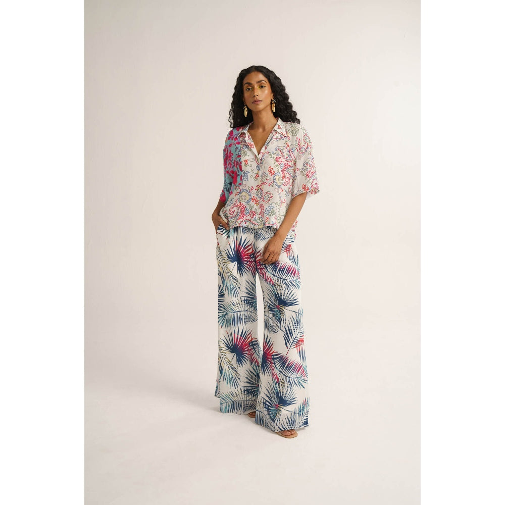 Vishala Shree White Snowdrop Shirt with Pant (Set of 2)