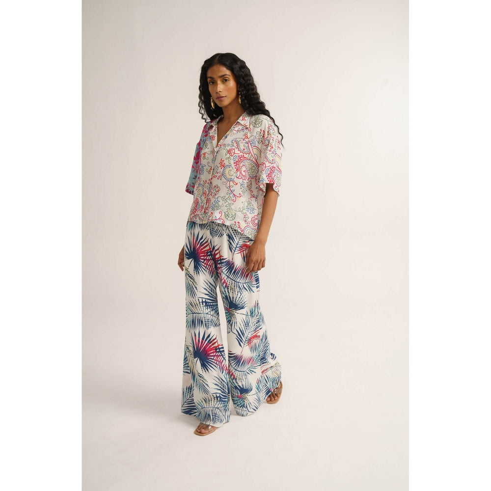 Vishala Shree White Snowdrop Shirt with Pant (Set of 2)