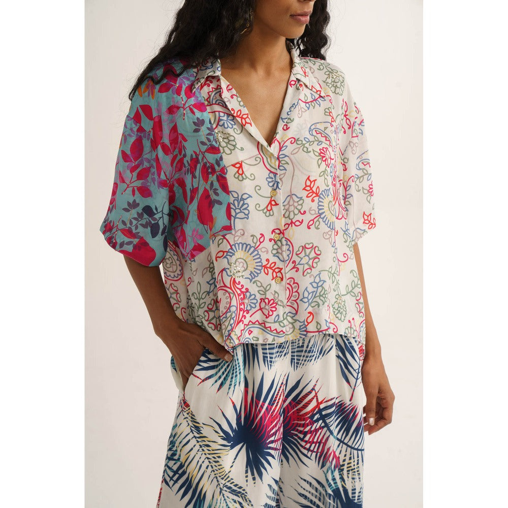 Vishala Shree White Snowdrop Shirt with Pant (Set of 2)