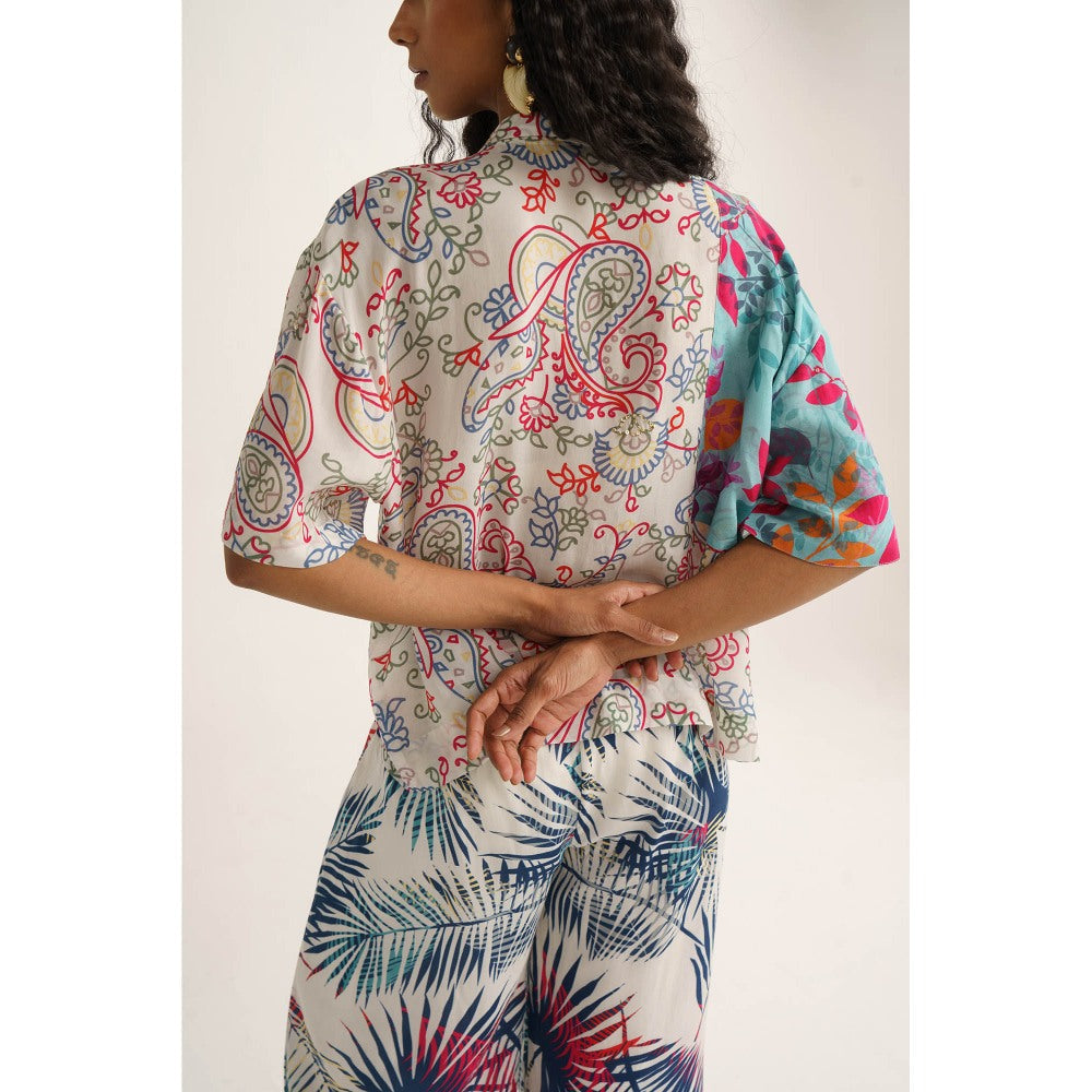 Vishala Shree White Snowdrop Shirt with Pant (Set of 2)