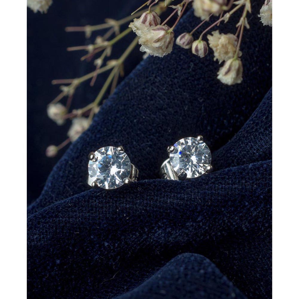VIVINIA By Vidhi Mehra Silver Plated Womens Stud Earrings