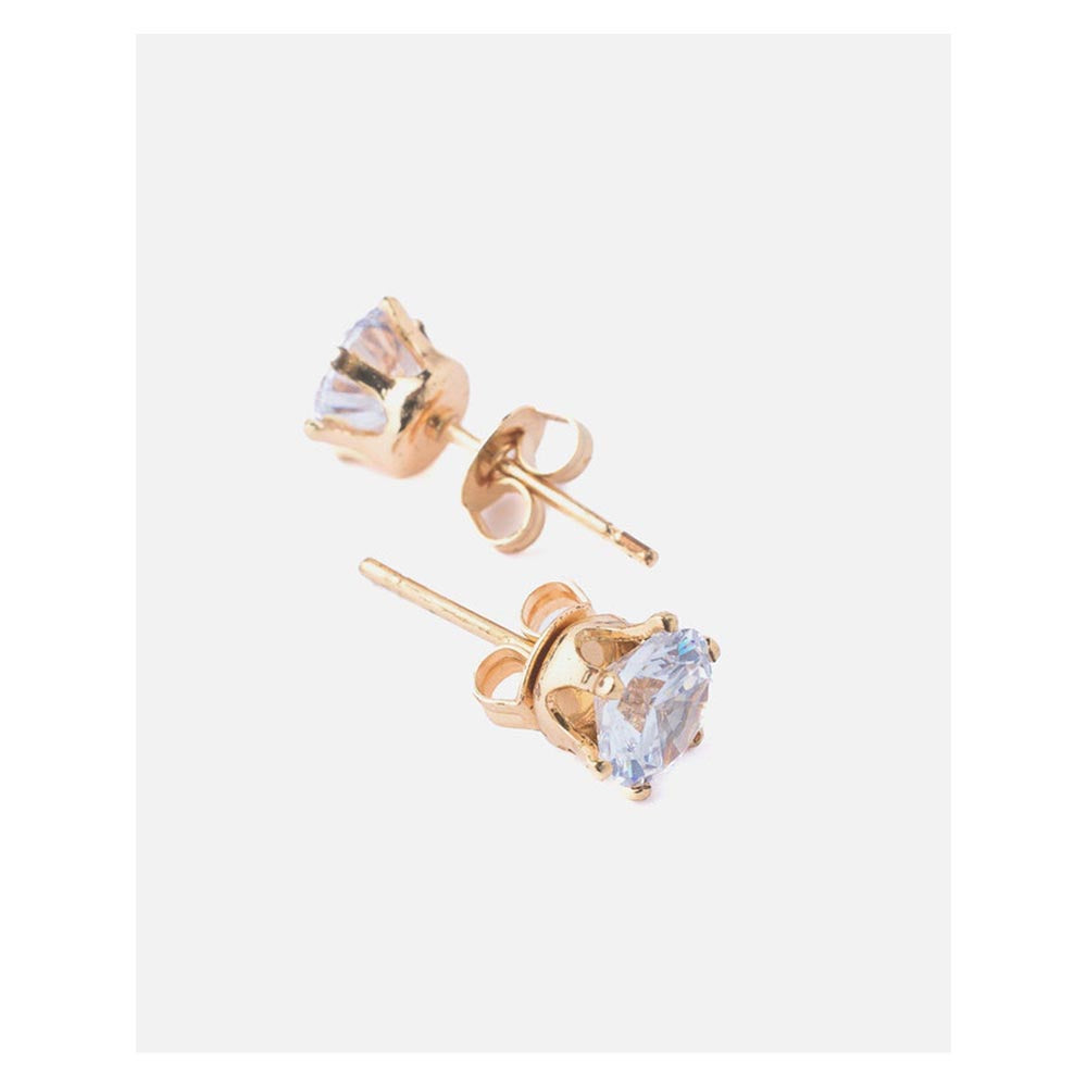 VIVINIA By Vidhi Mehra Gold Plated Womens Diamond Stud Earrings