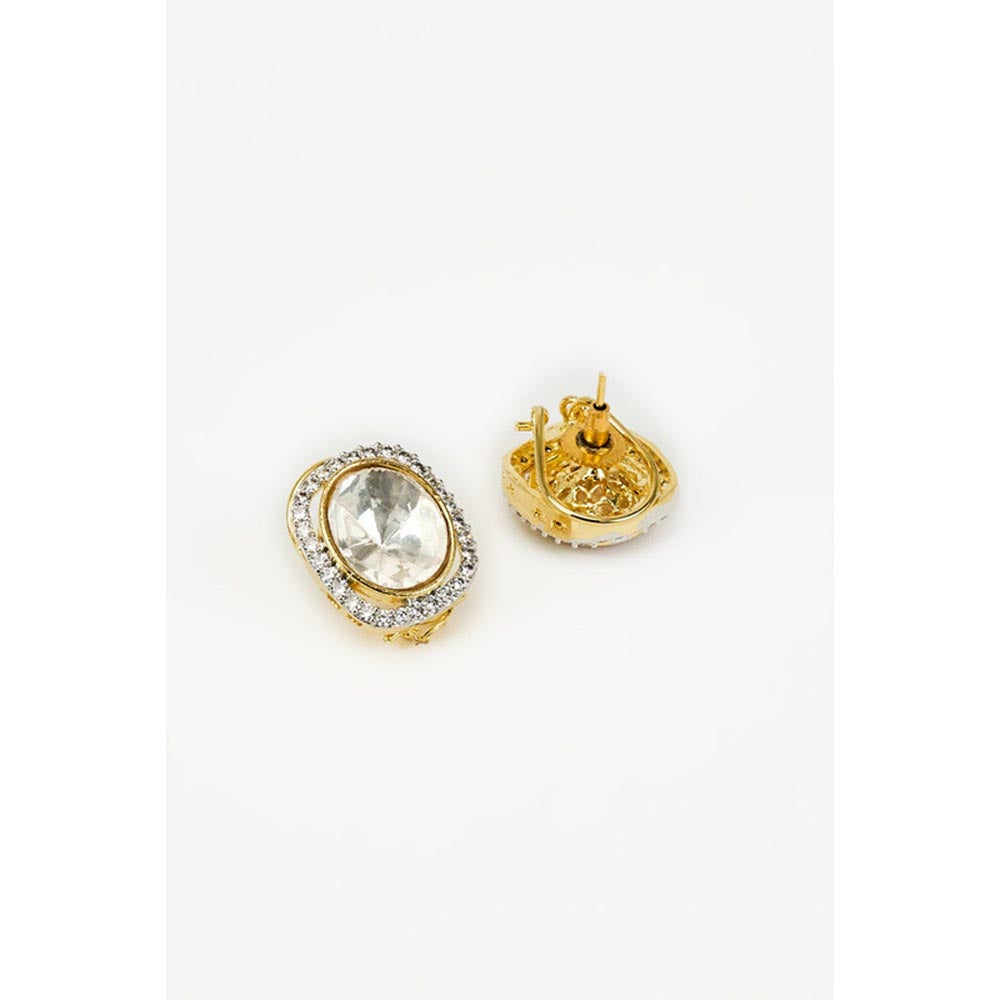 VIVINIA By Vidhi Mehra Florence Gold Plated Kundan Polki Womens Studs Earrings