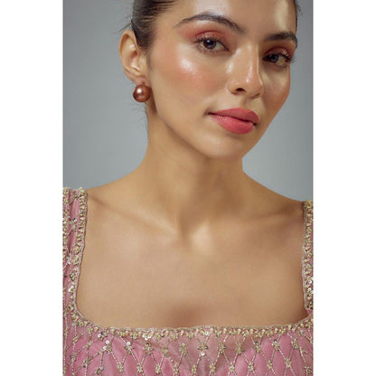 VIVINIA By Vidhi Mehra Florence Brown Pearl Womens Studs Earrings