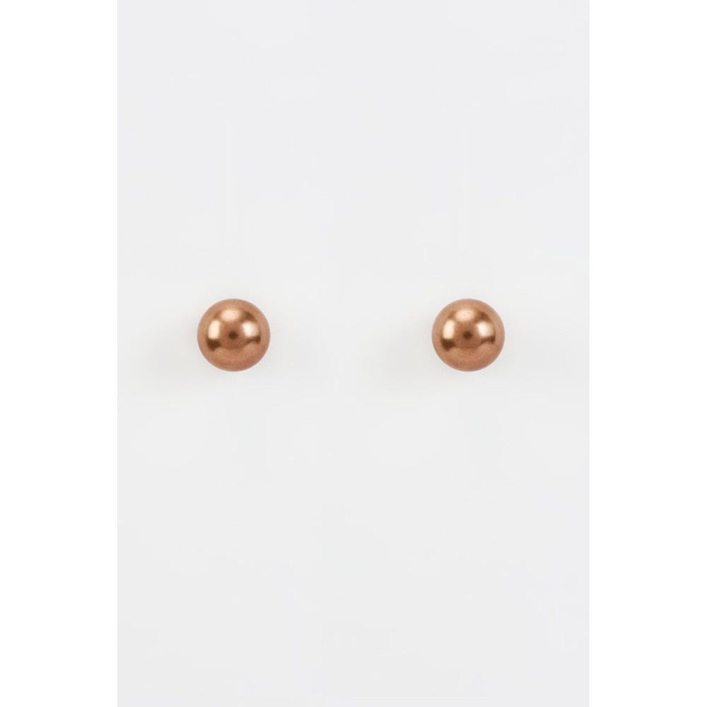 VIVINIA By Vidhi Mehra Florence Brown Pearl Womens Studs Earrings