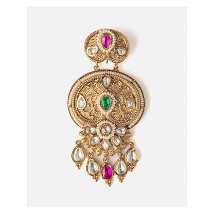 VIVINIA By Vidhi Mehra Isvaraah 2.0 Gold Plated Multicolored Womens Drop Earrings