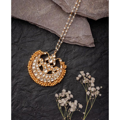 VIVINIA By Vidhi Mehra Gold Plated Womens Kundan Polki Maangtikka