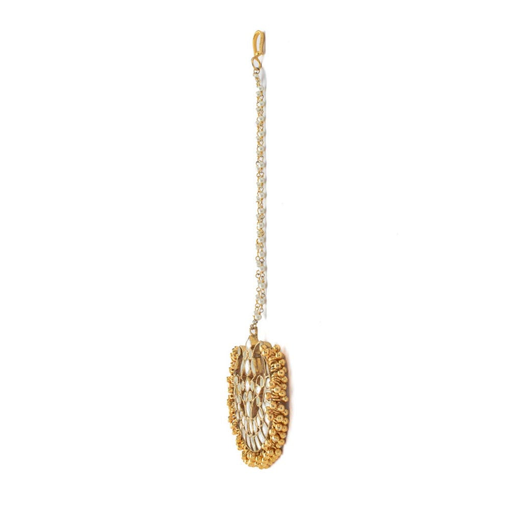 VIVINIA By Vidhi Mehra Gold Plated Womens Kundan Polki Maangtikka