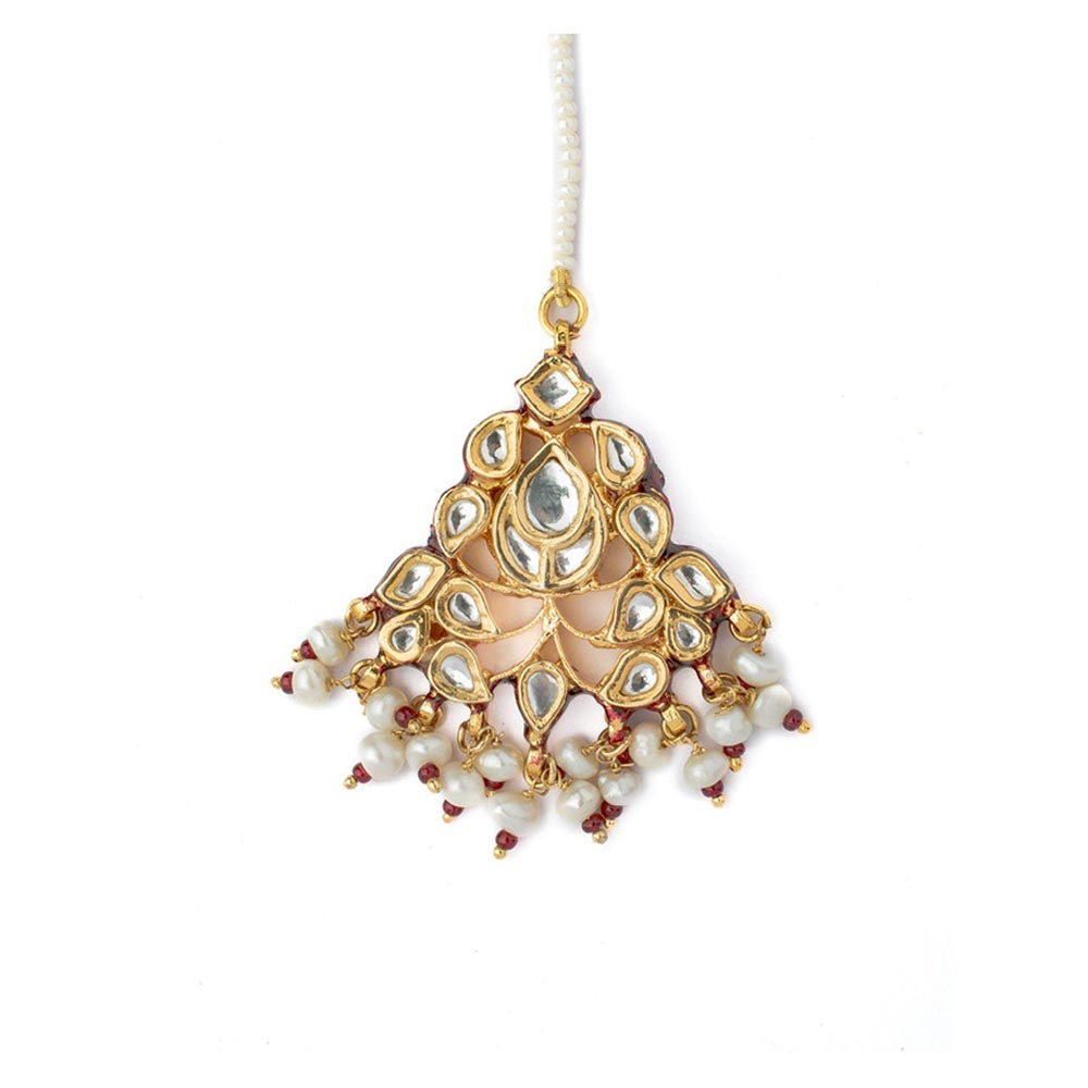 VIVINIA By Vidhi Mehra Gold Plated Womens Kundan Polki Maangtikka