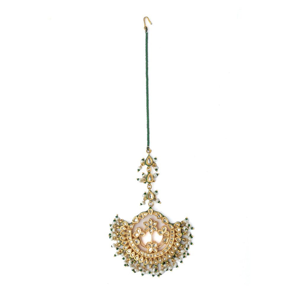 VIVINIA By Vidhi Mehra Gold Plated Womens Kundan Polki Maangtikka