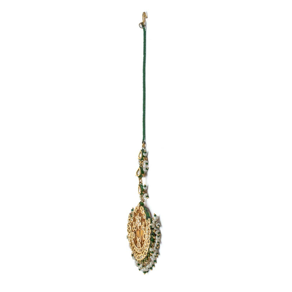 VIVINIA By Vidhi Mehra Gold Plated Womens Kundan Polki Maangtikka
