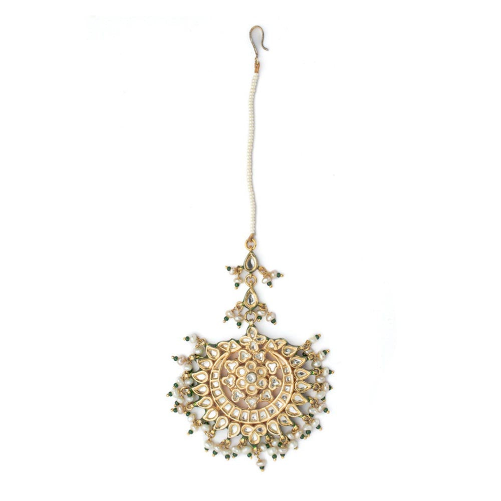 VIVINIA By Vidhi Mehra Gold Plated Womens Kundan Polki Maangtikka