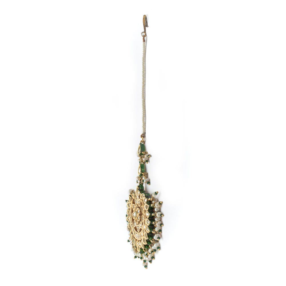 VIVINIA By Vidhi Mehra Gold Plated Womens Kundan Polki Maangtikka