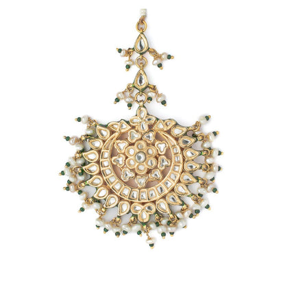 VIVINIA By Vidhi Mehra Gold Plated Womens Kundan Polki Maangtikka