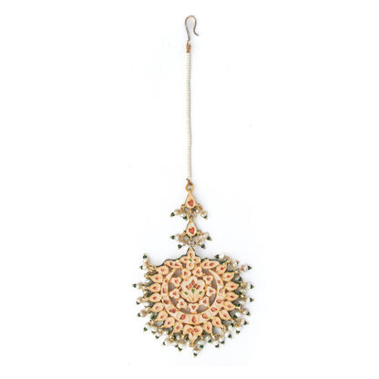 VIVINIA By Vidhi Mehra Gold Plated Womens Kundan Polki Maangtikka