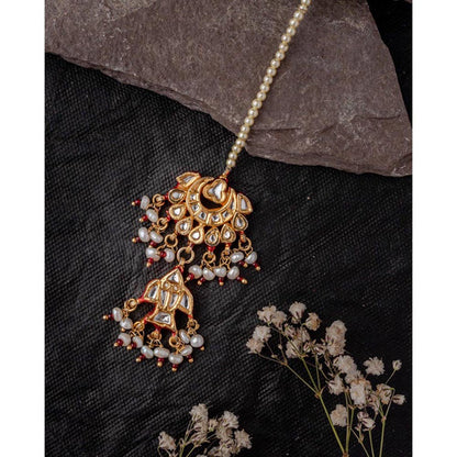 VIVINIA By Vidhi Mehra Gold Plated Womens Kundan Polki Maangtikka