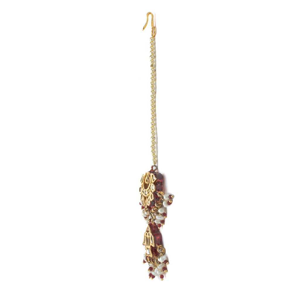 VIVINIA By Vidhi Mehra Gold Plated Womens Kundan Polki Maangtikka