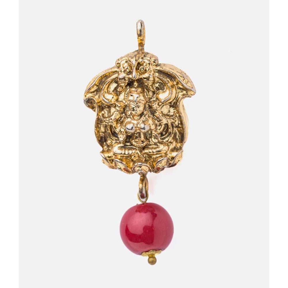 VIVINIA By Vidhi Mehra Florence Gold Plated Red Womens Stud Earrings
