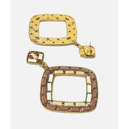 VIVINIA By Vidhi Mehra Florence Gold Plated Brown Womens Dangle Earrings