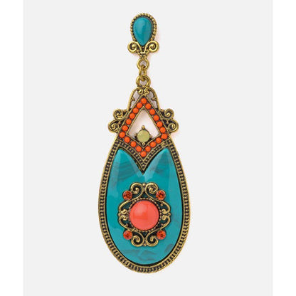 VIVINIA By Vidhi Mehra Florence Gold Plated Blue Womens Dangle Earrings
