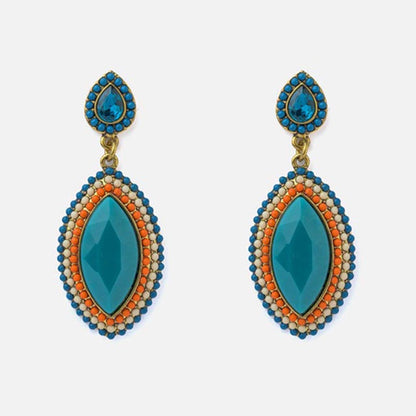 VIVINIA By Vidhi Mehra Florence Gold Plated Blue Womens Dangle Earrings