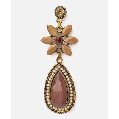 VIVINIA By Vidhi Mehra Florence Brown Womens Drop Earrings