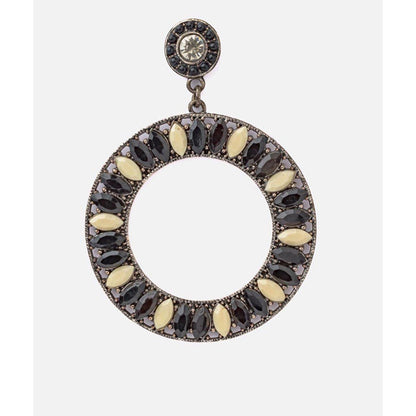 VIVINIA By Vidhi Mehra Florence Silver Plated Black Womens Dangle Earrings