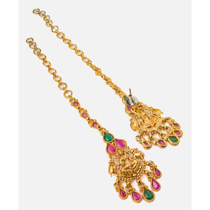 VIVINIA By Vidhi Mehra Saadgi Gold Plated Red Womens Dangle Earrings