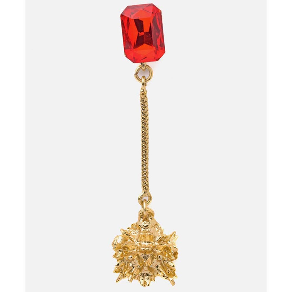VIVINIA By Vidhi Mehra Florence Gold Plated Red Womens Drop Earrings