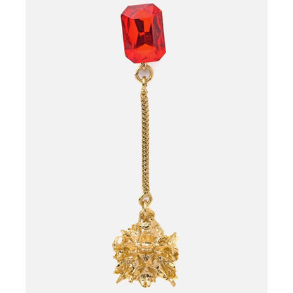 VIVINIA By Vidhi Mehra Florence Gold Plated Red Womens Drop Earrings