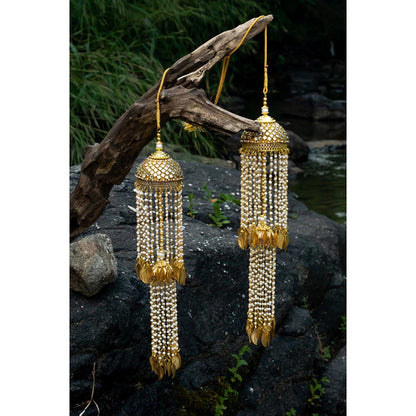 VIVINIA By Vidhi Mehra Gold Plated Womens Kundan Polki Kaleeras