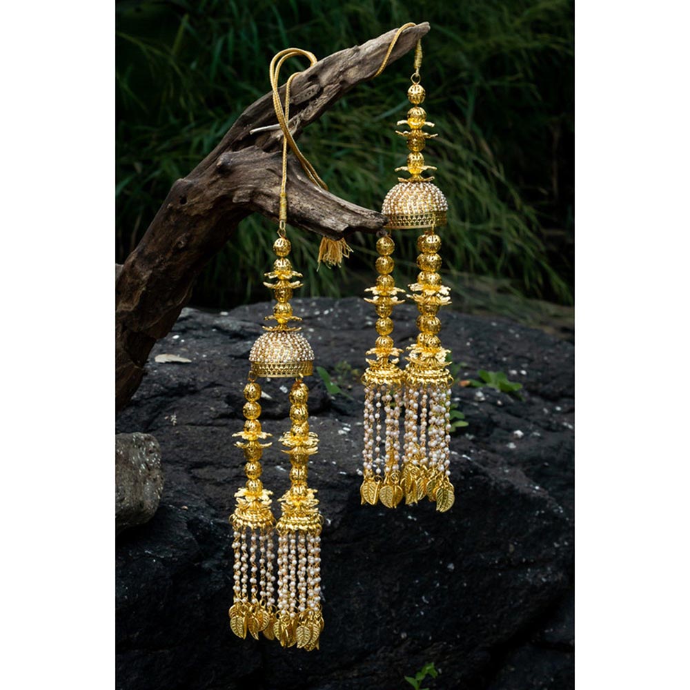 VIVINIA By Vidhi Mehra Gold Plated Womens Kundan Polki Kaleeras