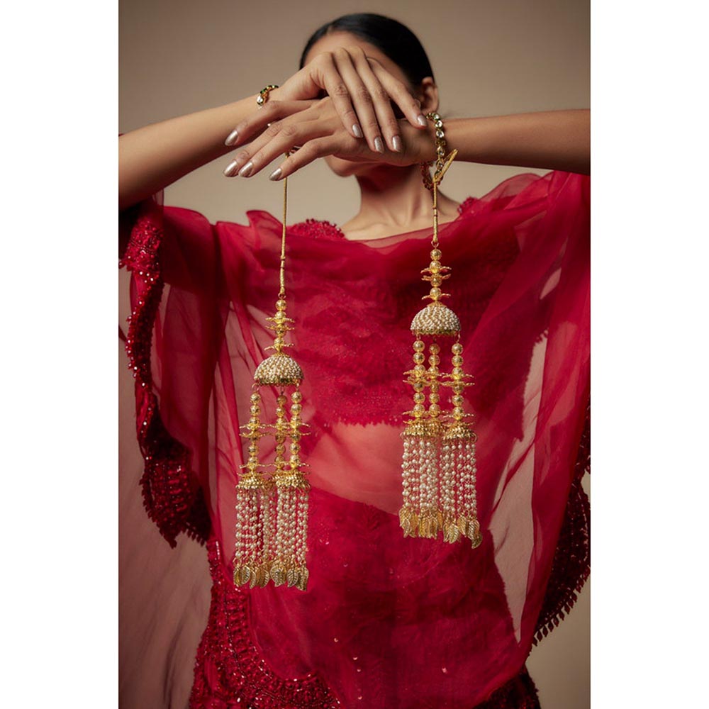 VIVINIA By Vidhi Mehra Gold Plated Womens Kundan Polki Kaleeras