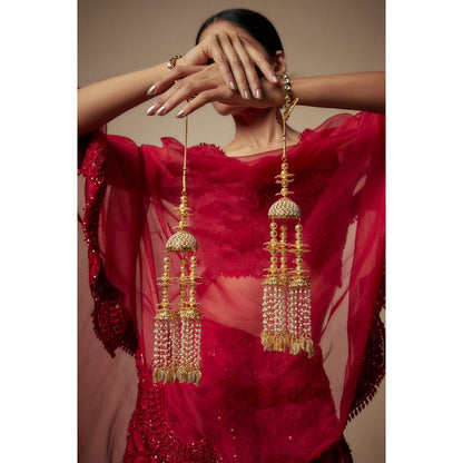 VIVINIA By Vidhi Mehra Gold Plated Womens Kundan Polki Kaleeras