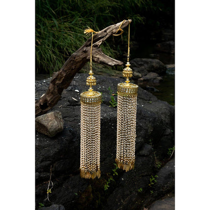VIVINIA By Vidhi Mehra Gold Plated Womens Kundan Polki Kaleeras