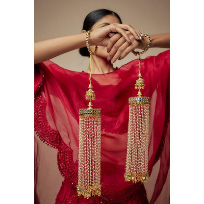 VIVINIA By Vidhi Mehra Gold Plated Womens Kundan Polki Kaleeras