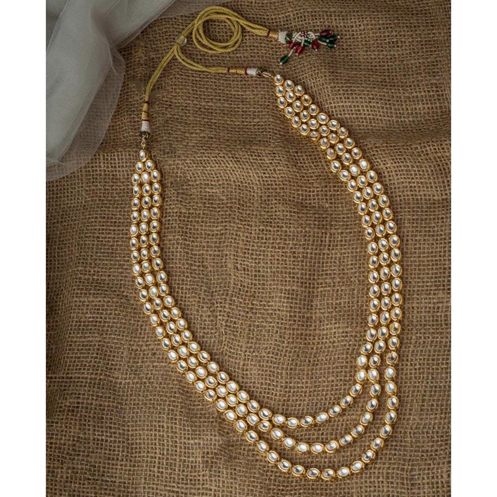 VIVINIA By Vidhi Mehra Gold Plated Womens Kundan Polki Necklace Set