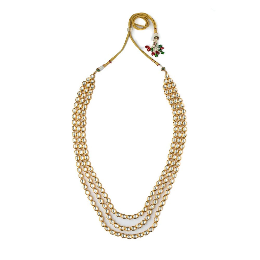 VIVINIA By Vidhi Mehra Gold Plated Womens Kundan Polki Necklace Set