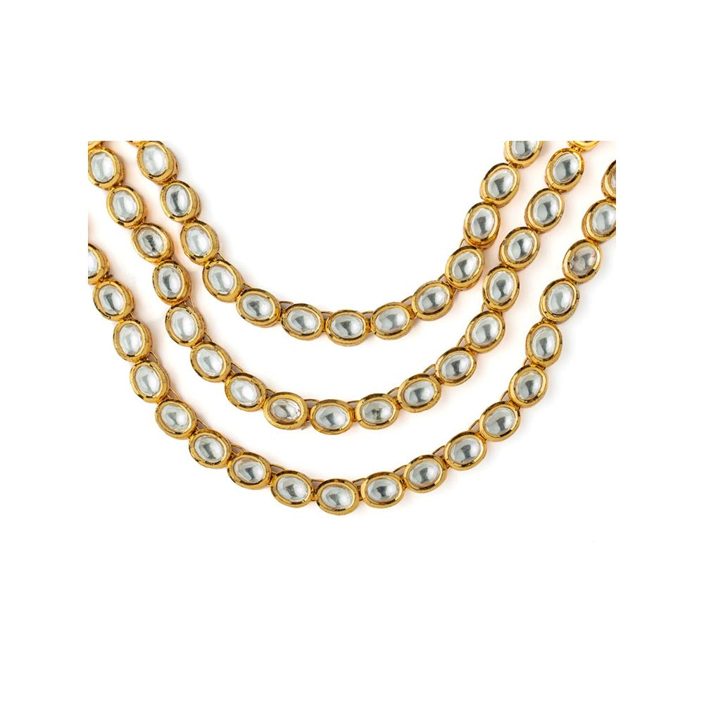 VIVINIA By Vidhi Mehra Gold Plated Womens Kundan Polki Necklace Set