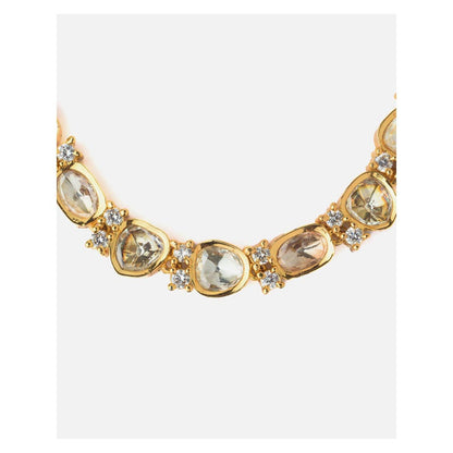 VIVINIA By Vidhi Mehra Gold Plated Womens Short Necklace Set With Earrings