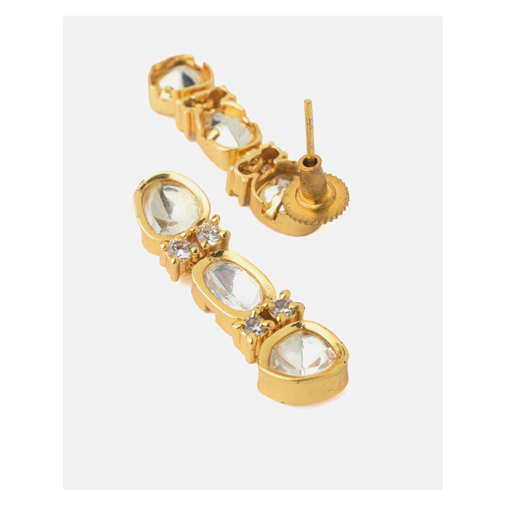 VIVINIA By Vidhi Mehra Gold Plated Womens Short Necklace Set With Earrings