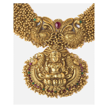 VIVINIA By Vidhi Mehra Gold Plated Womens Short Necklace Set With Earrings