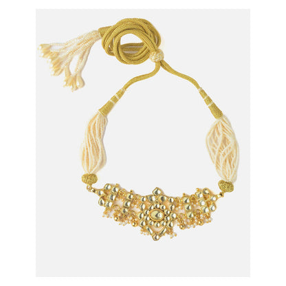 VIVINIA By Vidhi Mehra Gold Plated White Womens Kundan Choker Necklace